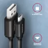Cabo USB Axagon BUMM-AM10TB USB 2.0 0,6 m Micro-USB B USB A 0,48 Gbit/s Preto