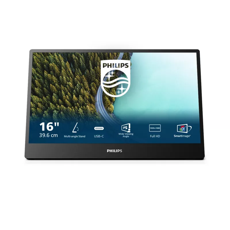 Monitor de computador Philips 3000 series 16B1P3302/01 39,6 cm (15,6 polegadas) 1920 x 1080 píxeis Full HD LED Preto