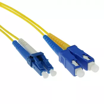 Cabo de rede de fibra ótica ACT 3 metros LSZH Monomodo 9/125 OS2 Duplex com fichas LC e SC