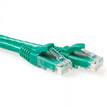 Cabo de rede U/UTP CAT6A ACT Verde 1,5 metros sem patilha com fichas RJ45