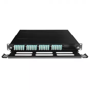ACT Painel de fibra High Density para 5 cassetes MTP®-MPO, PG11, PG13, preto, metal