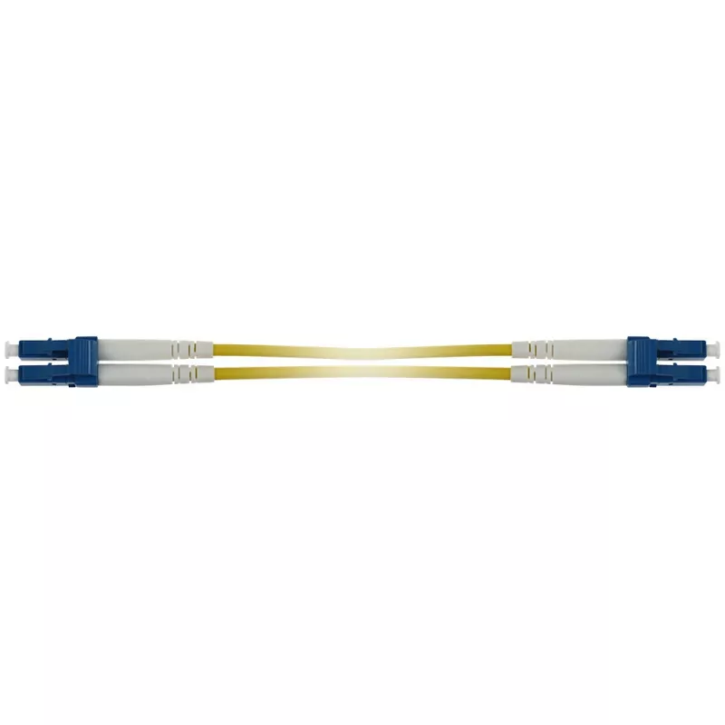 ACT Cabo de patch de fibra ótica duplex blindado monomodo 9/125 OS2 de 30 m com fichas LC