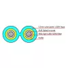 ACT Cabo de patch de fibra ótica duplex blindado multimodo 50/125 OM3 de 7 m com fichas LC