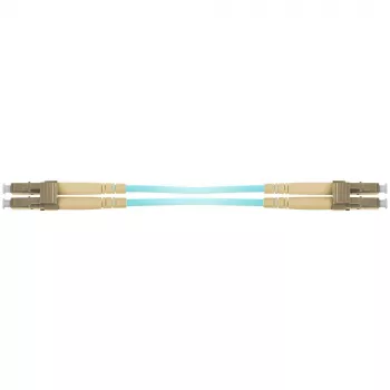ACT Cabo de patch de fibra ótica duplex blindado multimodo 50/125 OM3 de 40 metros com fichas LC