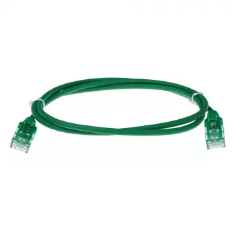 ACT Cabo de patch slimline para datacenter LSZH U/UTP CAT6 verde de 10 metros sem patilha com fichas RJ45