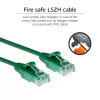 ACT Cabo de patch slimline para datacenter LSZH U/UTP CAT6 verde de 10 metros sem patilha com fichas RJ45