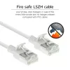 ACT Cabo de patch slimline para datacenter LSZH U/FTP CAT6A branco de 7 metros sem patilha com fichas RJ45