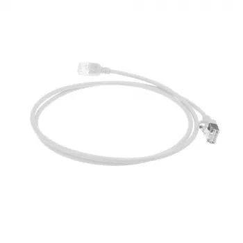ACT Cabo de patch slimline para datacenter LSZH U/FTP CAT6A branco de 10 metros sem patilha com fichas RJ45