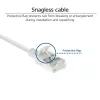 ACT Cabo de patch slimline para datacenter LSZH U/FTP CAT6A branco de 10 metros sem patilha com fichas RJ45