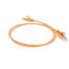 ACT Cabo de patch slimline para datacenter LSZH U/UTP CAT6 laranja de 1 metro sem patilha com fichas RJ45