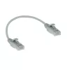 ACT Cabo de patch slimline para datacenter LSZH U/UTP CAT6 cinzento de 0,15 metros sem patilha com fichas RJ45