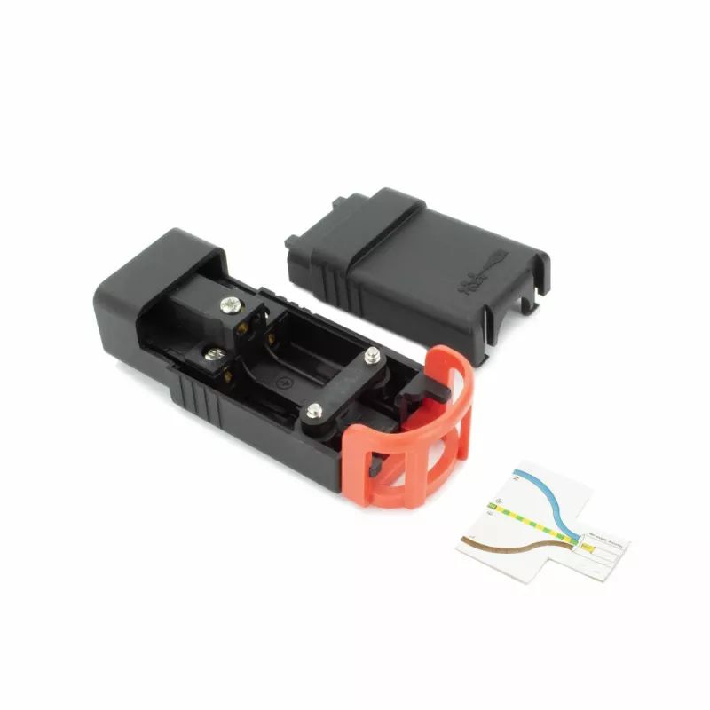 ACT C19 IEC Lock+ reconectável preto, PA190100BK, C19, reto, conector fêmea, 250 V, 16 A, preto, vermelho