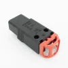 ACT C19 IEC Lock+ reconectável preto, PA190100BK, C19, reto, conector fêmea, 250 V, 16 A, preto, vermelho