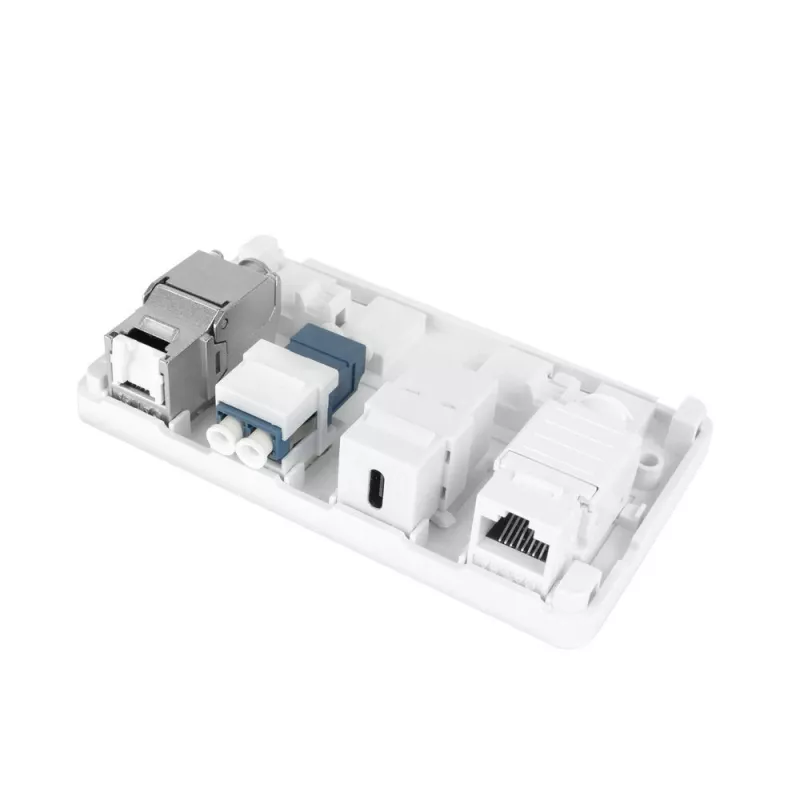 Tomada keystone ACT de sobrepor vazia para 4 conectores keystone
