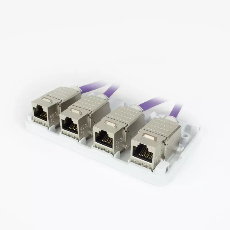 Tomada keystone ACT de sobrepor vazia para 4 conectores keystone