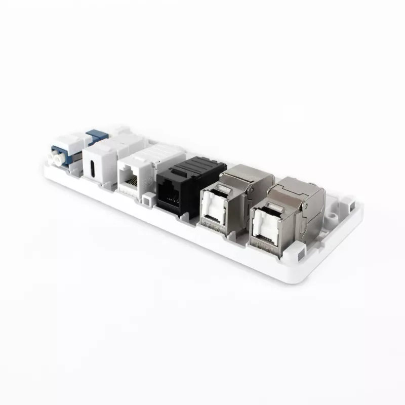 Tomada keystone ACT de sobrepor vazia para 6 conectores keystone