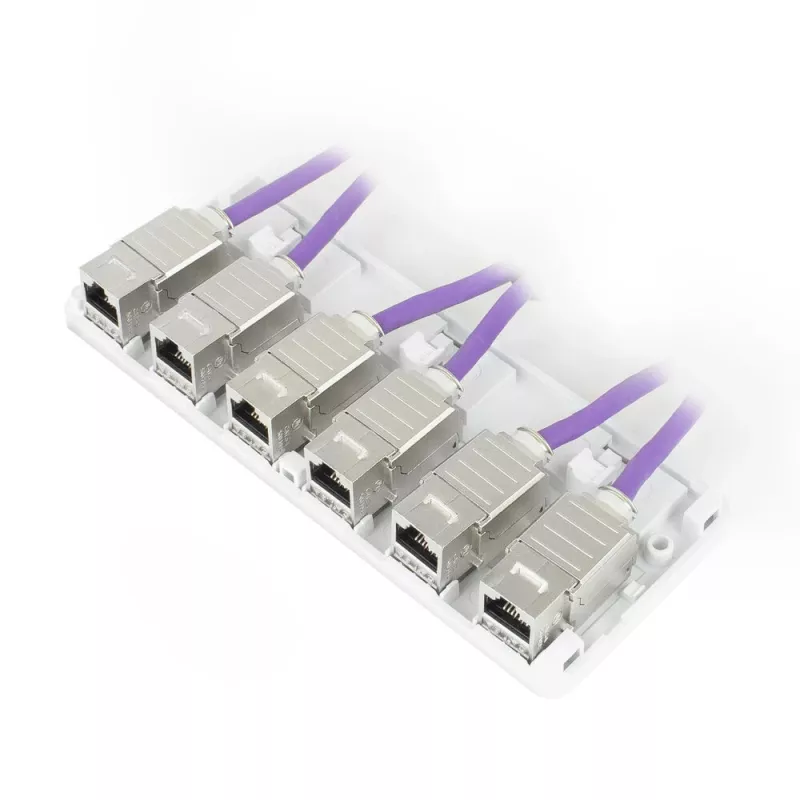 Tomada keystone ACT de sobrepor vazia para 6 conectores keystone