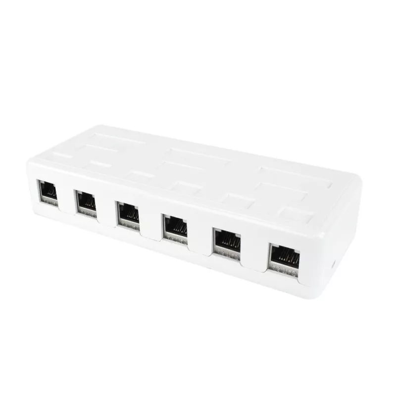 Tomada keystone ACT de sobrepor vazia para 6 conectores keystone