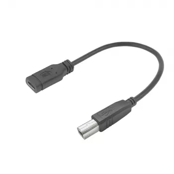 Cabo adaptador ACT USB-C fêmea para USB-B 2.0 impressora 0,2 m