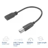 Cabo adaptador ACT USB-C fêmea para USB-B 2.0 impressora 0,2 m