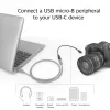 Cabo adaptador ACT USB Type-C fêmea para USB Micro-B 2.0 macho 0,2 m