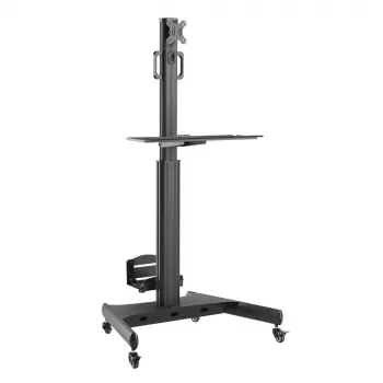Estação de trabalho móvel ACT para um monitor, com suporte para CPU, apoio para teclado e rato