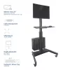 Estação de trabalho móvel ACT para um monitor, com suporte para CPU, apoio para teclado e rato