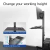 Estação de trabalho móvel ACT para um monitor, com suporte para CPU, apoio para teclado e rato