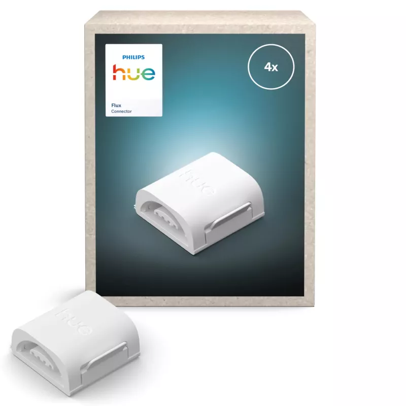 Philips Hue conector Flux pack de 4, conector I, branco, plástico, Philips by Signify, 21 mm, 21 mm