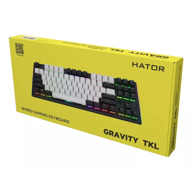 HATOR Gravity TKL teclado gaming USB QWERTY US English preto