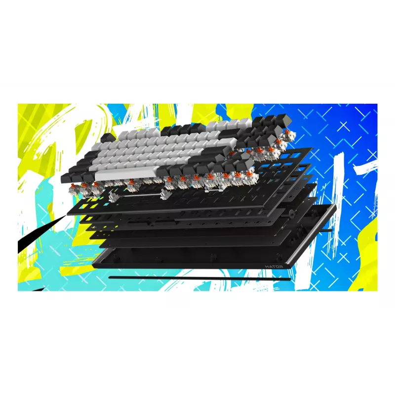 HATOR Gravity TKL teclado gaming USB QWERTY US English preto