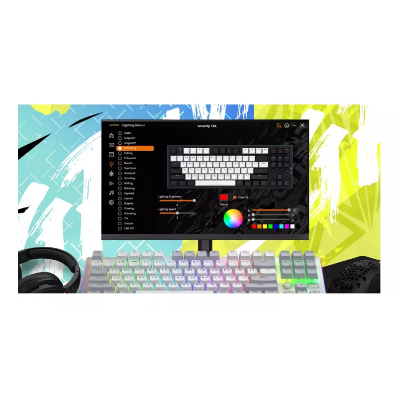 HATOR Gravity TKL teclado gaming USB QWERTY US English preto