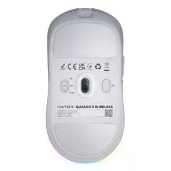 HATOR Quasar 3 Wireless rato gaming ambidestro RF Wireless + Bluetooth + USB Type-A ótico 12000 DPI