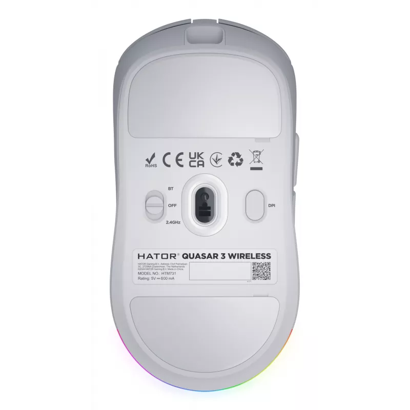 HATOR Quasar 3 Wireless rato gaming ambidestro RF Wireless + Bluetooth + USB Type-A ótico 12000 DPI