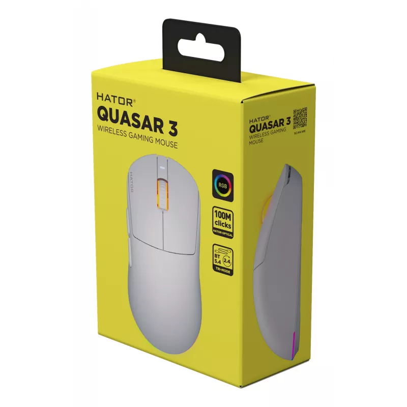 HATOR Quasar 3 Wireless rato gaming ambidestro RF Wireless + Bluetooth + USB Type-A ótico 12000 DPI