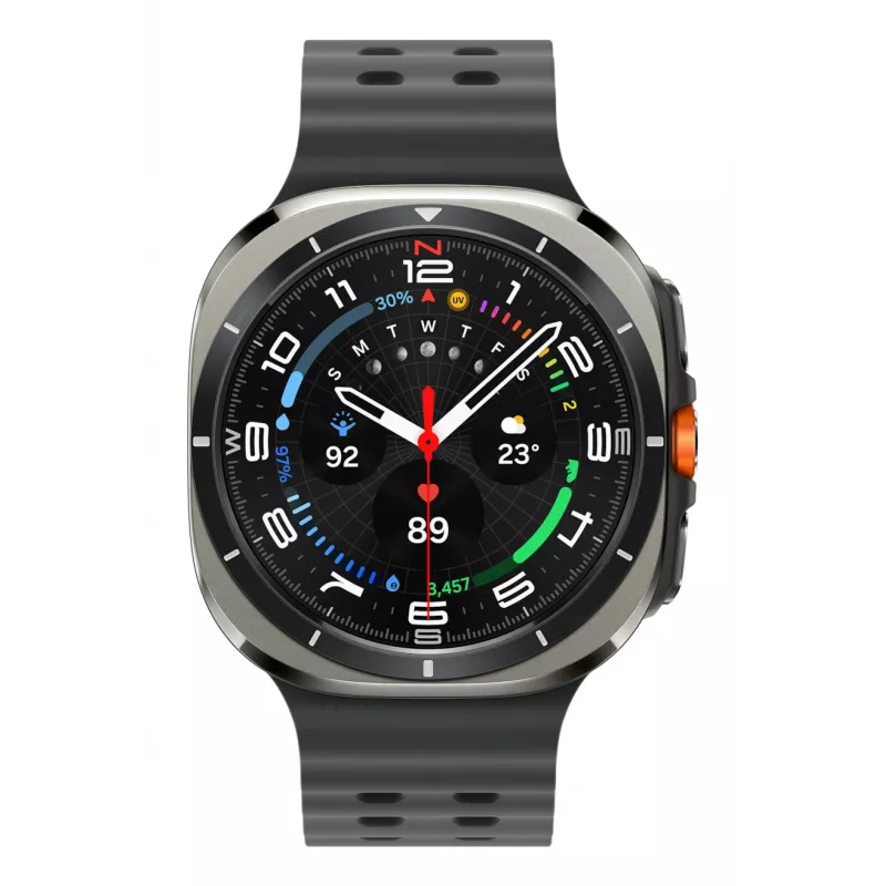 Samsung Galaxy Watch Ultra 3,81 cm (1,5 polegadas) AMOLED 47 mm digital 480 x 480 píxeis ecrã tátil 4G prateado WLAN GPS (satélite)