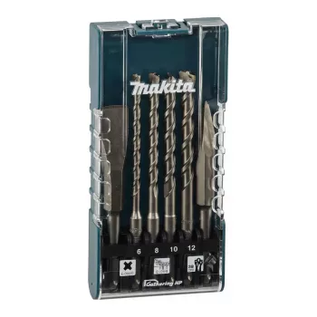 Makita E-15746 conjunto de brocas e cinzéis SDS-Plus, 6 peças