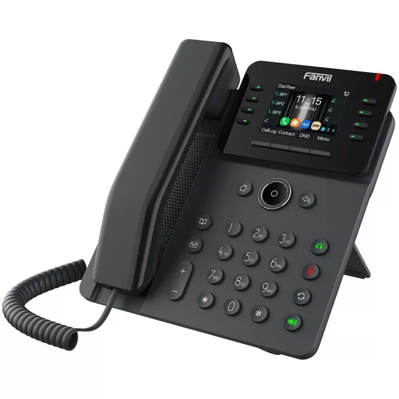 Telefone IP de secretária Fanvil V62G Gigabit SIP (12 linhas, ecrã a cores)
