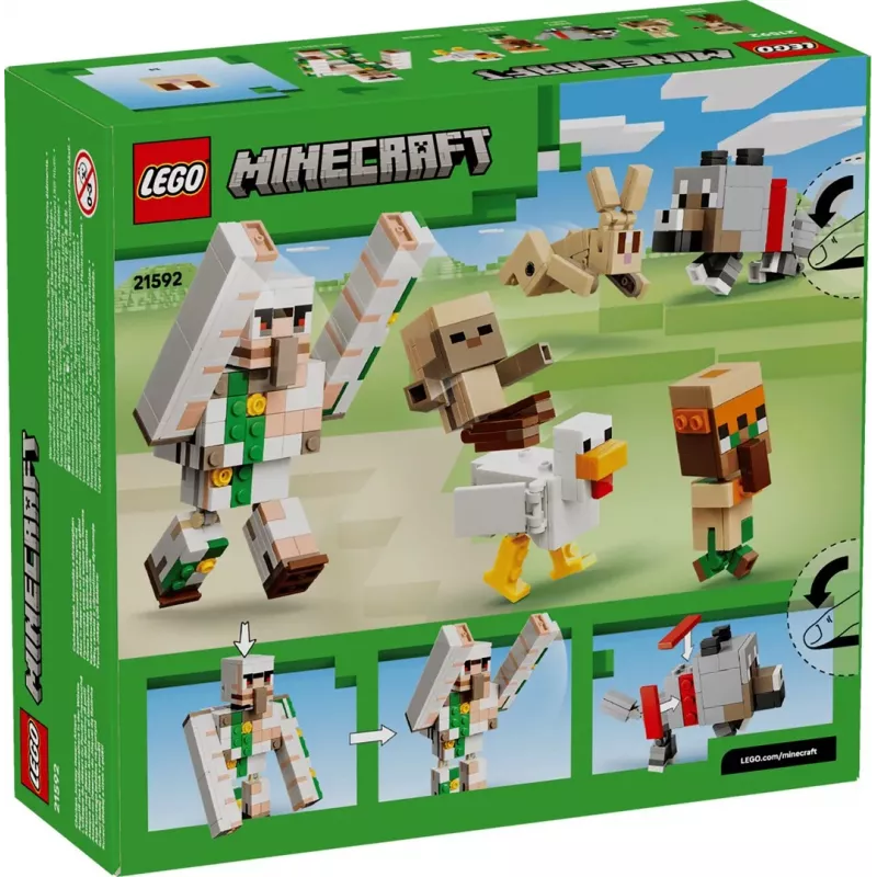 LEGO Minecraft 21592 Ataque no Deserto do Cavaleiro de Galinhas (428 peças)