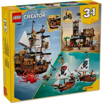 LEGO Creator 3-in-1 31387 Navio Pirata Icónico (1074 peças)
