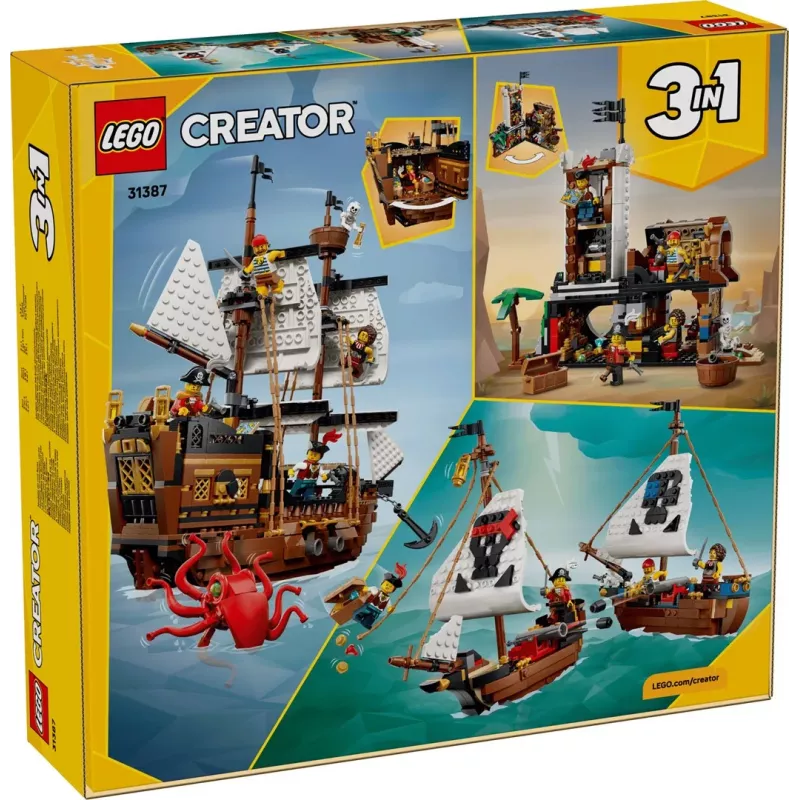 LEGO Creator 3-in-1 31387 Navio Pirata Icónico (1074 peças)