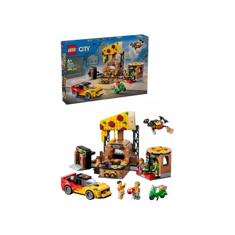 LEGO City 60496 Serviço de Entrega de Pizza com Veículos (494 peças)