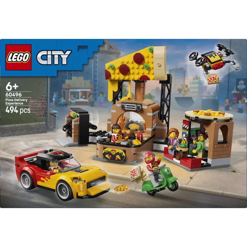 LEGO City 60496 Serviço de Entrega de Pizza com Veículos (494 peças)
