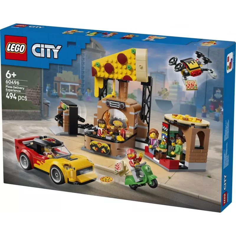LEGO City 60496 Serviço de Entrega de Pizza com Veículos (494 peças)