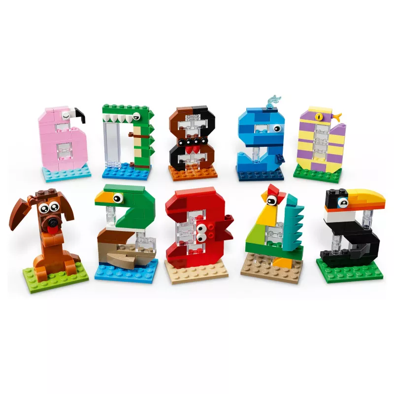 LEGO 40807 Números de Aniversário - Decoração de Bolo com Animais para Construir (281 peças)