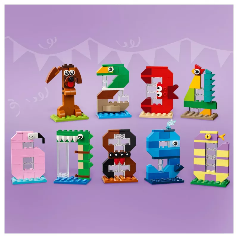 LEGO 40807 Números de Aniversário - Decoração de Bolo com Animais para Construir (281 peças)