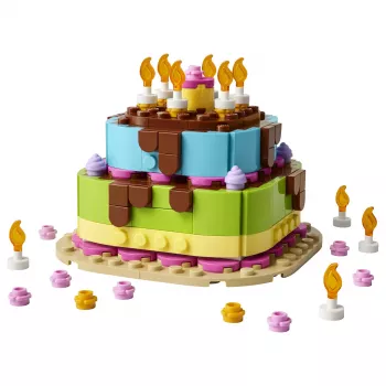LEGO 40815 Bolo de Aniversário - Bolo com Velas para Construir (219 peças)