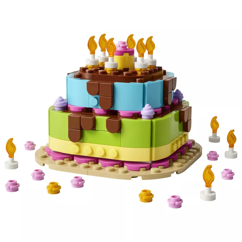 LEGO 40815 Bolo de Aniversário - Bolo com Velas para Construir (219 peças)