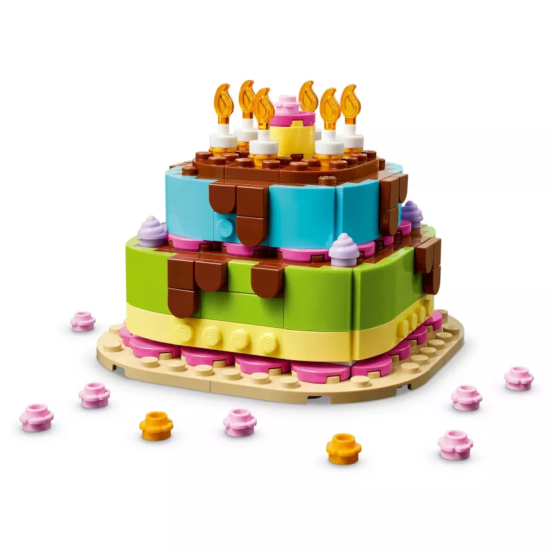 LEGO 40815 Bolo de Aniversário - Bolo com Velas para Construir (219 peças)