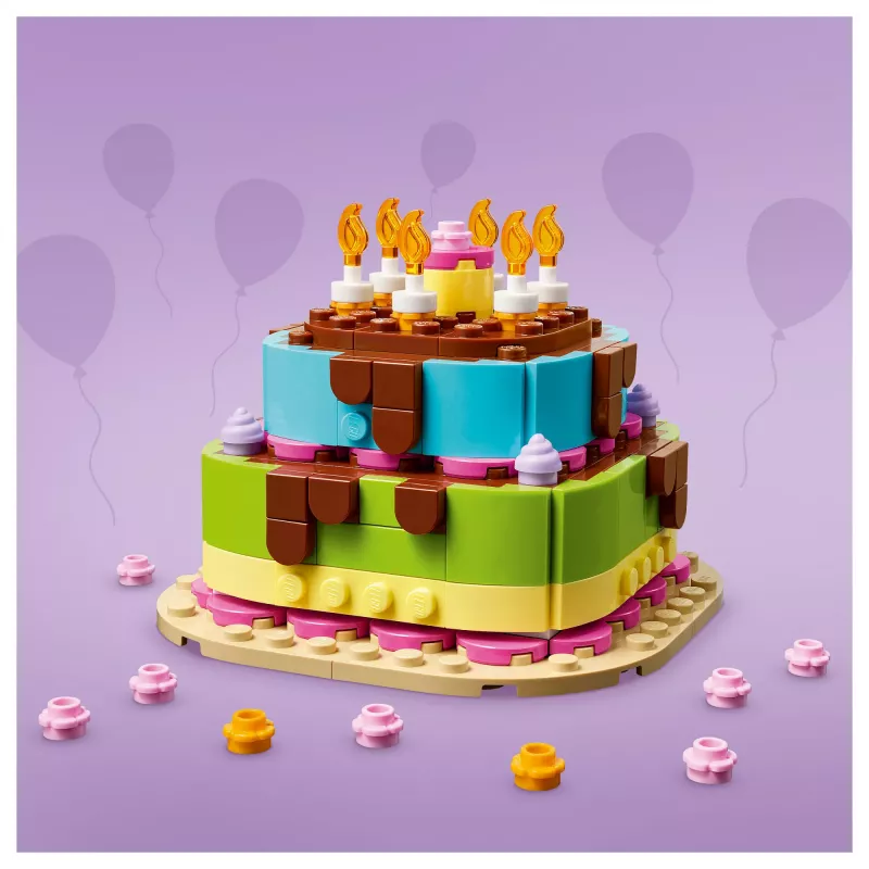 LEGO 40815 Bolo de Aniversário - Bolo com Velas para Construir (219 peças)